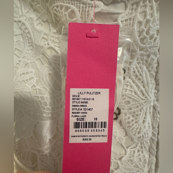 COPY - NWT 10 Lilly Pulitzer Sienna Dress Resort White Floral Lace - Picture 2 of 3